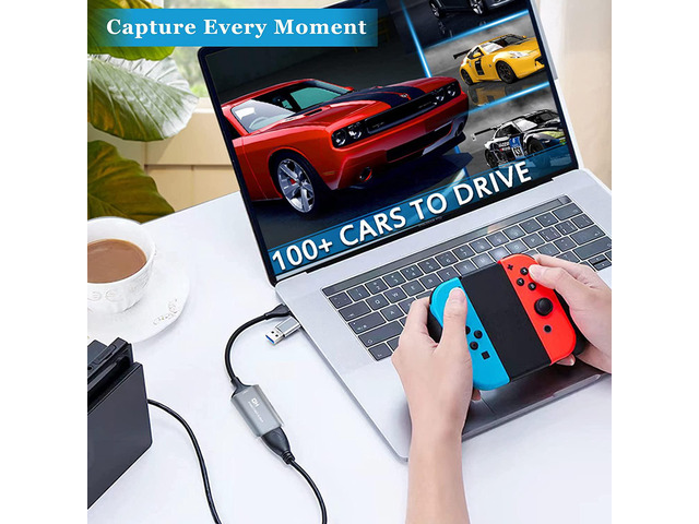 Video Capture Card, 4K HDMI Video Capture Device 1080P Full HD Game Capture Card, USB to HDMI Audio Video TV Tuner Capture Card for Live Streaming,...