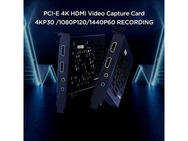 MYPIN Game Capture Card, HDMI PCI-E 4K 30fps Record & Live Stream from Gaming Systems, Camcorders, DSLRs,Support Zero Delay HDMI Loop-Out