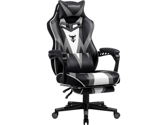 Zeanus Gaming Chairs for Adults Computer Chair with Footrest Ergonomic Gamer Chair with Massage Recliner PC Gaming Chair Big and Tall Racing Gaming...