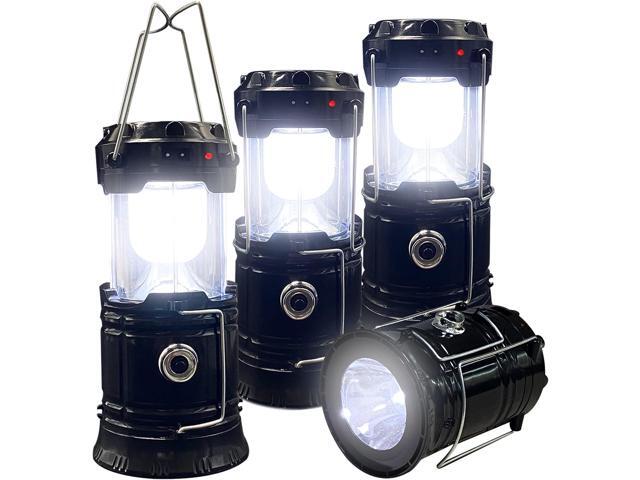 Collapsible Portable LED Camping Lantern XTAUTO Lightweight Waterproof Solar USB Rechargeable LED Flashlight Survival Kits for Indoor Outdoor Home...