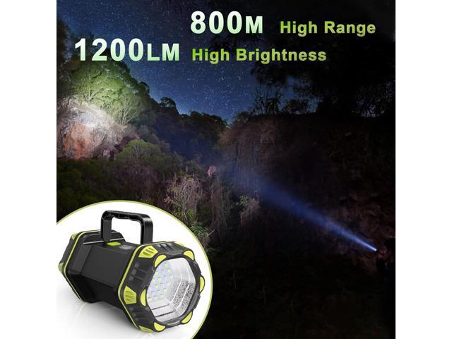 Camping Lantern Rechargeable, LED Camping Flashlight with 1200LM, 4800 Capacity Battery Powered, Portable Camping Light 12h Standby, 4+4 Modes for...