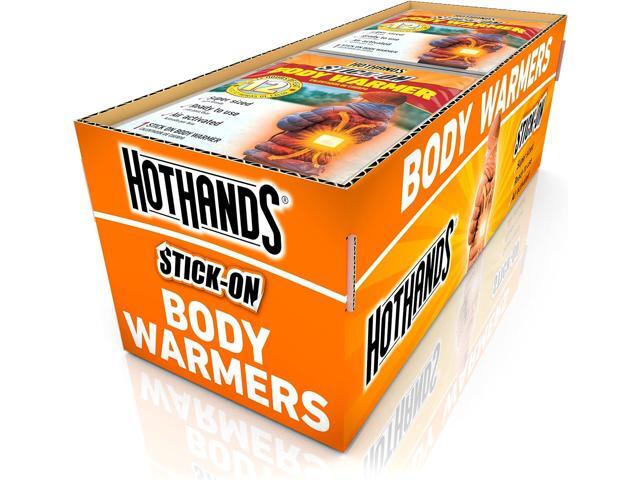 HotHands Body Warmers With Adhesive - Long Lasting Safe Natural Odorless Air Activated Warmers - Up to 12 Hours of Heat - 40 Individual Warmers
