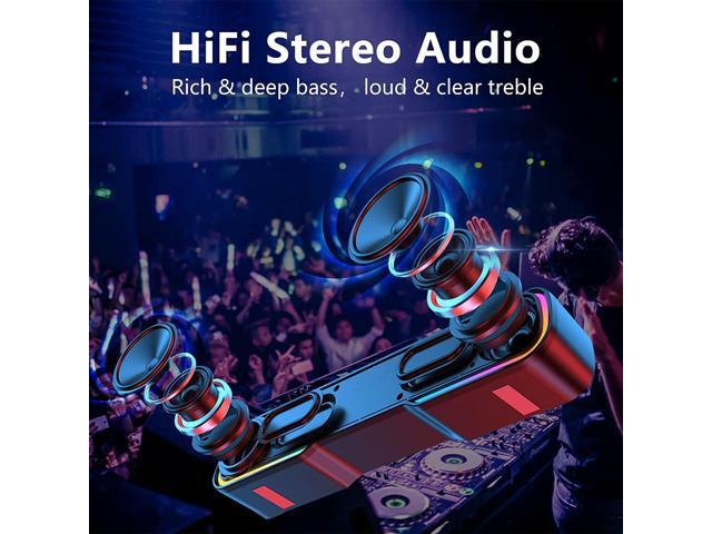 MELOGAGA Computer Speakers, HiFi Stereo Desktop Soundbar, Dynamic RGB PC Gaming Speaker, Bluetooth 5.0 & 3.5mm Wired Sound Bar for Desktop,...