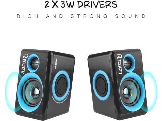 SP2040 Surround Computer Speakers with Deep Bass USB Wired Powered Multimedia Speaker for PC/Laptops/Smart Phone Built-in 4 Loudspeaker...