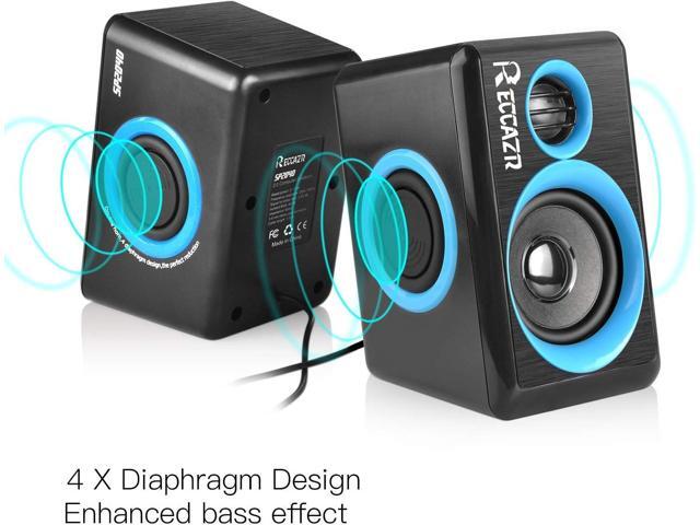 SP2040 Surround Computer Speakers with Deep Bass USB Wired Powered Multimedia Speaker for PC/Laptops/Smart Phone Built-in 4 Loudspeaker...