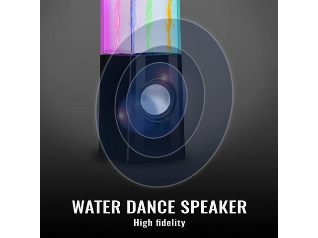 Aoboo Led Color Computer Water Speakers with Light, USB Dancing Fountain Light Show Sound Speakers, 3.5mm Interface,Suitable for Laptop Speakers,...