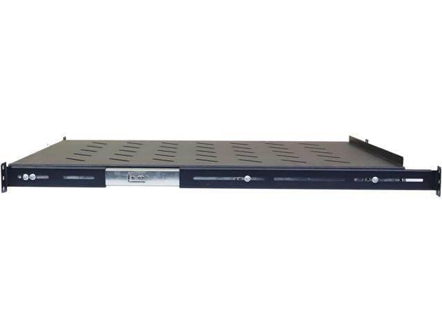 Aeons 1U 19-inch Sliding Rack Server Shelf Vented 4 Post Rack Mount 24' Shelf Adjustable Mounting Depth 24.2 27.4 inches, for IT Data Network...