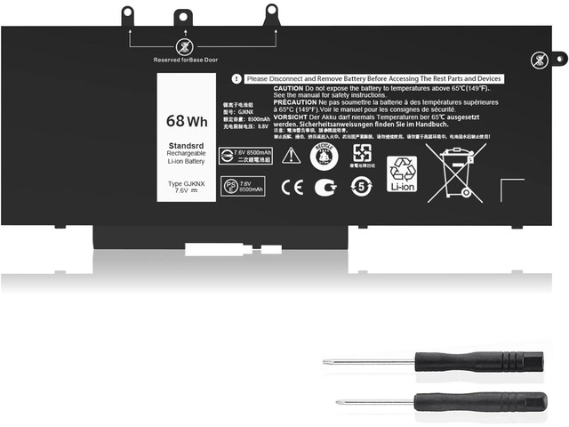 68Wh GJKNX Laptop Battery Replacement for Dell Latitude 5480 5580 5590 5490 5280 5288 5488 5591 5491 5495 E5480 E5580 E5490 E5590 Precision 15 3520...