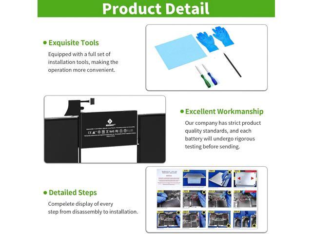A1932 A2179 Battery, Egoway A1965 Replacement Laptop Battery for MacBook Air 13 inch (Late2018 2019 2020), Easy-to-Install with Tools, EMC 3184 3302