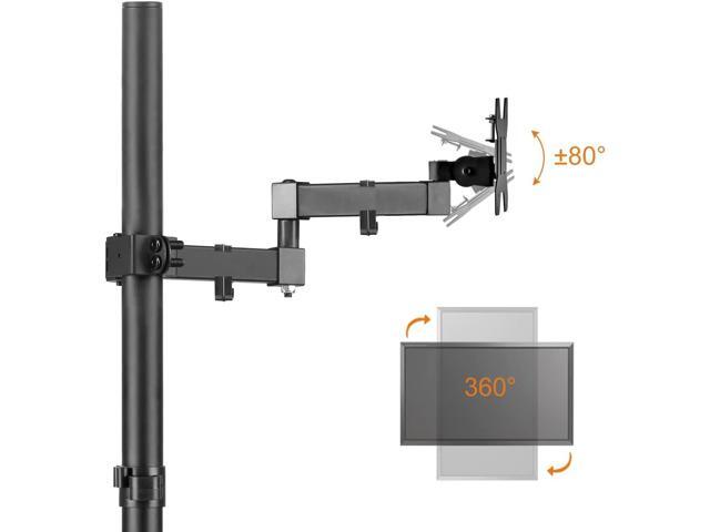 Bracwiser Single Fully Adjustable Standing Height Monitor Arm Stand Mount 800mm Tall for Monitor Computer Screen 13 15 17 19 20 22 23 24 26 27 30...