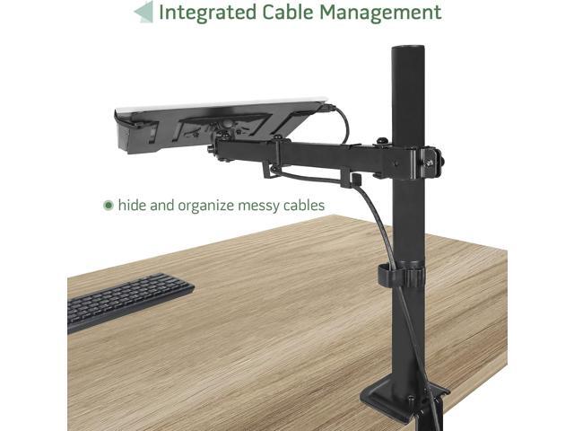 Laptop Desk Mount, Single Laptop Computer Mount with Vented Tray for 1 Notebook up to 17 inch, Heavy-Duty Laptop Stand Mount Holds up to 17.6 lbs,...