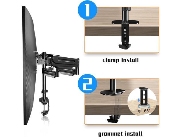 suptek Triple Monitor Mount,3 Monitor Desk Mount for Computer Screens Up to 27 inch, Triple Monitor Arm Mount with Gas Spring,Holds Up to 13.2 lbs,...
