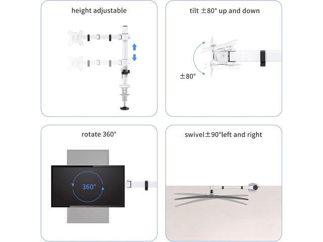 Suptek Single Monitor Mount,Adjustable Monitor Arm Desk Mount for Max 27 Inch,Monitor Stand Fit VESA 75x75 & 100x100,up to 22lbs,with C-Clamp and...