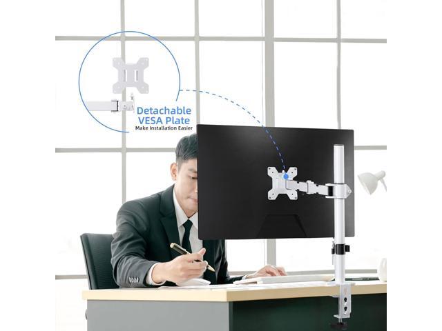 Suptek Single Monitor Mount,Adjustable Monitor Arm Desk Mount for Max 27 Inch,Monitor Stand Fit VESA 75x75 & 100x100,up to 22lbs,with C-Clamp and...