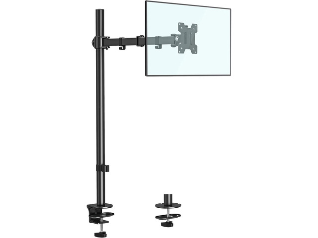 MOUNTUP Single Monitor Desk Mount, Extra Tall 31 Inch Monitor Stand, Fully Adjustable Monitor Mount for 13 to 32 Inch Computer Screen, with C...