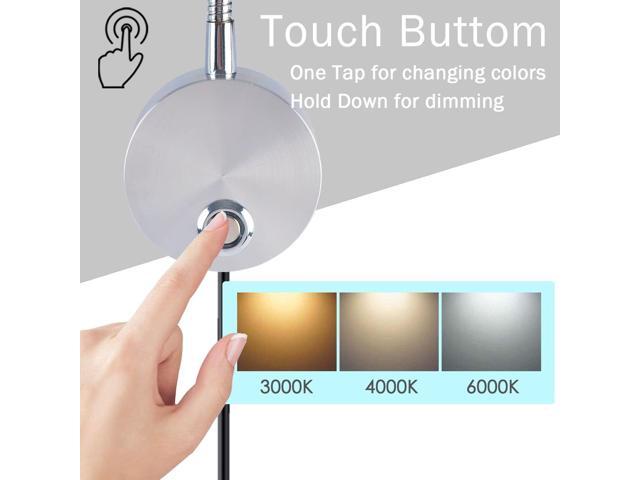 Reading Light for Bed Headboard, Reading Lamp, Bedside Wall Mounted Reading Light, Headboard Lamp, 3W LED Touch Dimmable, 3 Color Temperature,...