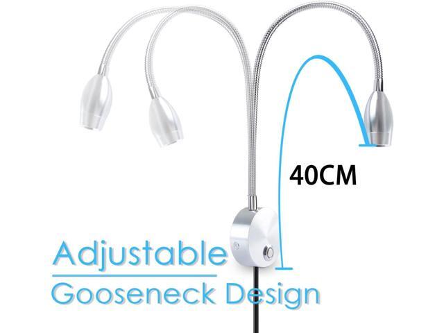 Reading Light for Bed Headboard, Reading Lamp, Bedside Wall Mounted Reading Light, Headboard Lamp, 3W LED Touch Dimmable, 3 Color Temperature,...