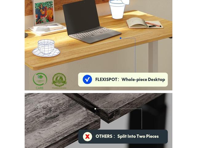 FLEXISPOT EN1 One-Piece Standing Desk 40 x 24 Inches Height Adjustable Desk Electric Sit Stand Up Desk Home Office Desks Computer Workstation...