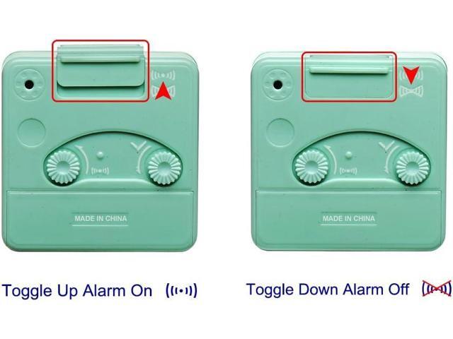 Peakeep Ultra Small, Battery Travel Alarm Clock with Snooze and Light, Silent with No Ticking Analog Quartz (Aquamarine)