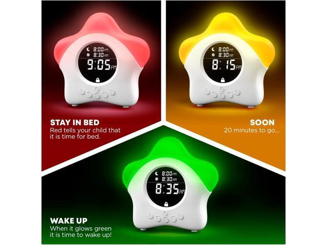 Stay-in-Bed Clock for Kids - Toddler Sleep Trainer, Night Light & Alarm
