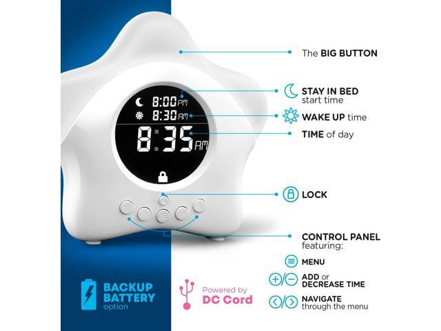 Stay-in-Bed Clock for Kids - Toddler Sleep Trainer, Night Light & Alarm
