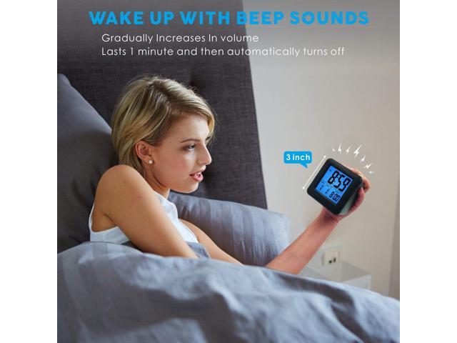 Plumeet Digital Alarm Clock Kids Alarm Clock with Snooze and Nightlight - Easy Setting Silicone Clock Display Time, Date - Loud Alarm Clock for...