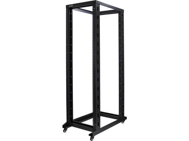 NavePoint 42U 4 Post Server Rack Open Frame Rack for 19 Inch Equipment, Adjustable Depth 4-Post Network Rack with Casters Wheels, 42U Server Rack...