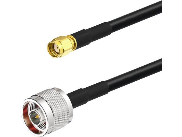 Eightwood N Male to RP-SMA Male Cable KSR240 Low Loss Extension Cable 10ft for Outdoor Yagi WiFi Antenna WiFi Router Helium Hotspot Miner LoraWan...