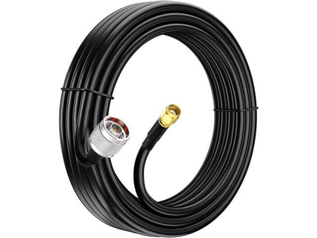 Eightwood N Male to RP-SMA Male Cable KSR240 Low Loss Extension Cable 10ft for Outdoor Yagi WiFi Antenna WiFi Router Helium Hotspot Miner LoraWan...