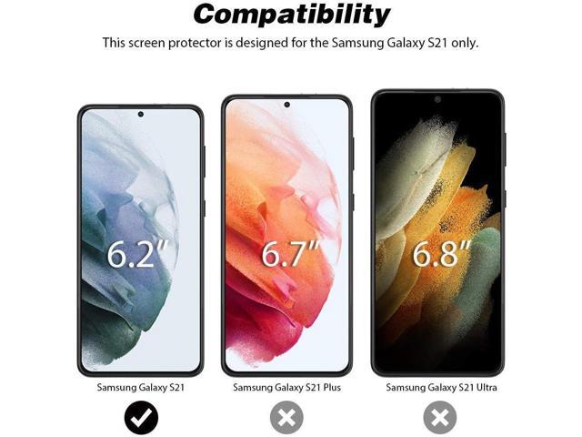 TOCOL [6 Pack Compatible with Samsung Galaxy S21 5G 6.2 inch - 3 Pack Tempered Glass Screen Protector and 3 Pack Camera Lens Protector with...