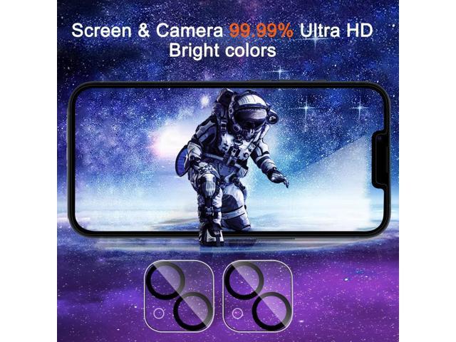Ferilinso for iPhone 13/ 14 Privacy Screen Protector 2 Pack 9H Anti Spy Tempered Glass Privacy Screen with 2 Pack Camera Lens Protector Case...