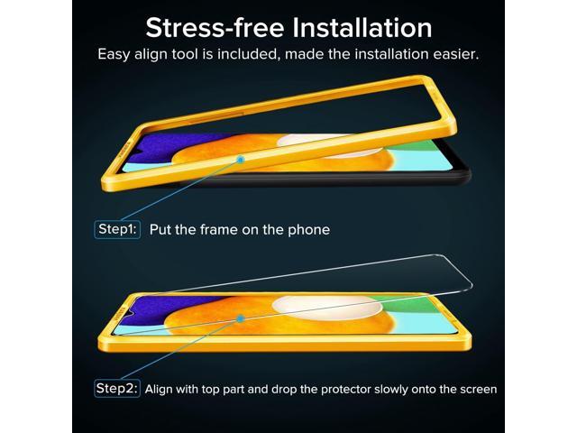 ivoler [4 Pack] Screen Protector Tempered Glass for Samsung Galaxy A13 5G / 4G / A04S with [Easy Installation Frame] 9H Hardness Anti Scratch,...