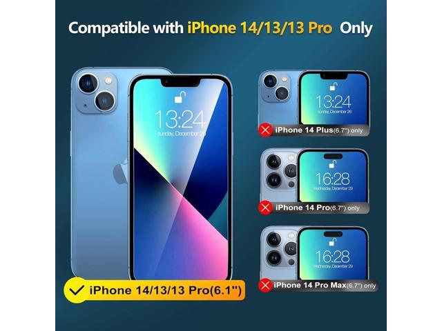 Invoibler 3 Pack Screen Protector Compatible with iPhone 13/13 Pro/14, iPhone 13/13 Pro/14 Screen Protector Tempered Glass, 6.1 Inch [HD Clear]...