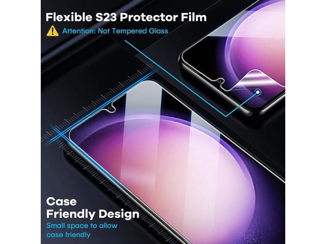 [4-Pack] FANGTIAN for Samsung Galaxy S23 Screen Protector 5G [Not Glass] - Film for S23 Screen Protector [7H Hybrid][Fingerprint...