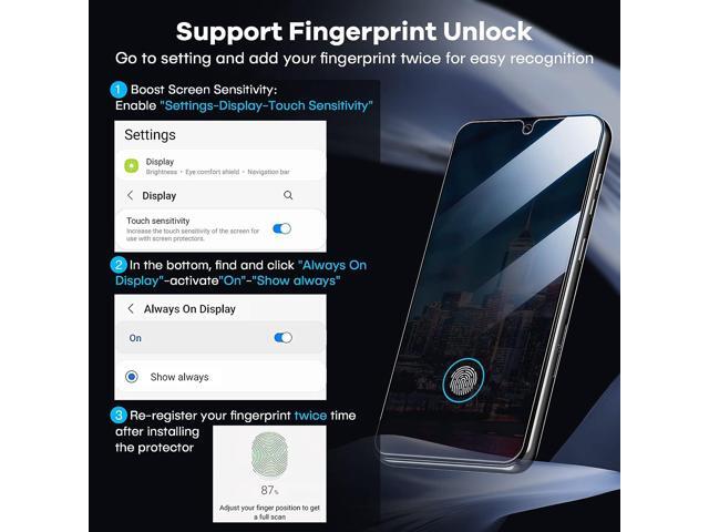 [4-Pack] FANGTIAN for Samsung Galaxy S23 Screen Protector 5G [Not Glass] - Film for S23 Screen Protector [7H Hybrid][Fingerprint...