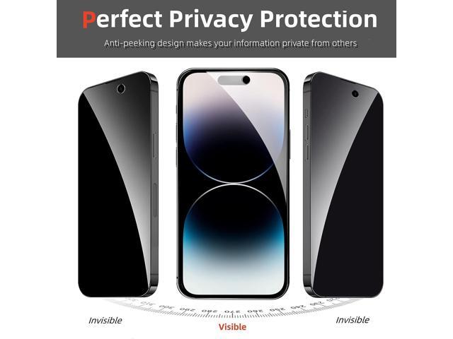 WHPXJY [2+3 Pack] iPhone 14 Pro Max Privacy Screen Protector with Camera Lens Protector, Anti-Scratch, Full Edge Coverage, Ultra HD, Case Friendly,...