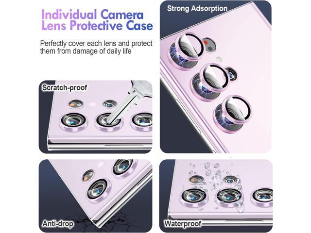 Xfilm Camera Lens Protector for Samsung Galaxy S23 Ultra, Alloy Individual Lens Protectors with Alignment Fram, Scratch Resistant HD Clear Camera...