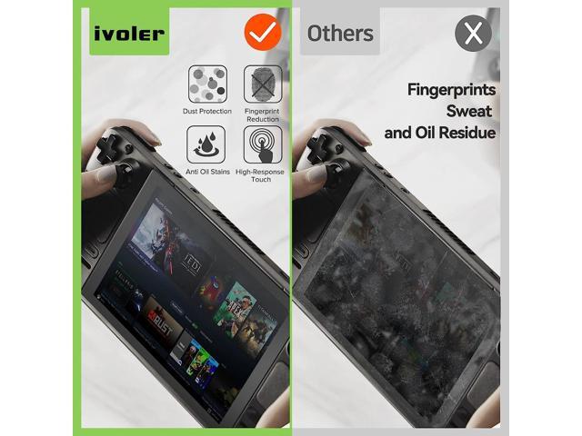 ivoler [2 Pack Screen Protector Matte Tempered Glass for Steam Deck 7 inch 2022, Matte Anti Glare Screen Protector with [Alignment Frame]...