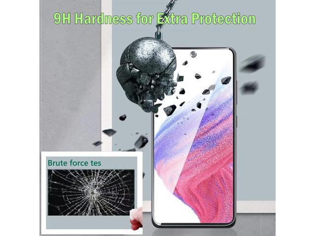 Jeywiry 3 Pack Screen Protector Compatible for Samsung Galaxy A53 5G with 3 Pack Camera Lens Protector, Ultra HD Tempered Glass, 9H Hardness,...