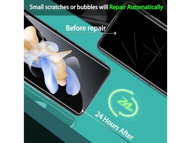IMBZBK [9 in 1] for Samsung Galaxy Z Flip 4 5G Screen Protector, 3 Pack Inner Screen Flexible Film + 3 Pack Tempered Glass Back Screen Protector +...