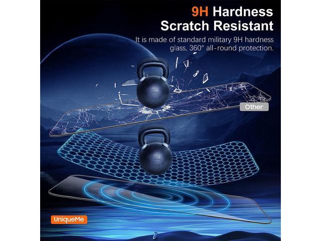 UniqueMe for S23 Plus Screen Protector,Ultrasonic Fingerprint Unclock[2+2 Pack] Samsung Galaxy S23+ / S23 Plus 6.6 inch 9H Tempered Glass and...