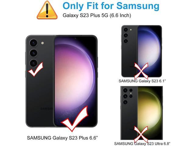 LYWHL [3+2 Pack Design for Samsung Galaxy S23 Plus 5G Screen Protector with Camera Lens Protection Tempered Glass, Support Fingerprint Unlock, Case...