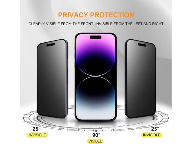 for iPhone 14 Pro Max 6.7' Matte Privacy Screen Protector with Camera Lens Protector full coverage Anti-glare anti-spy Tempered Glass Film...