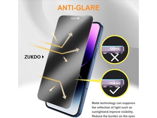 for iPhone 14 Pro Max 6.7' Matte Privacy Screen Protector with Camera Lens Protector full coverage Anti-glare anti-spy Tempered Glass Film...