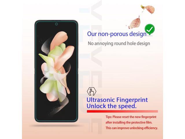 Galaxy Z Flip 4 5G Screen Protector + Camera Lens Protectors, [2+2 Pack] Full Coverage Screen Protector for Galaxy Z Flip 4...