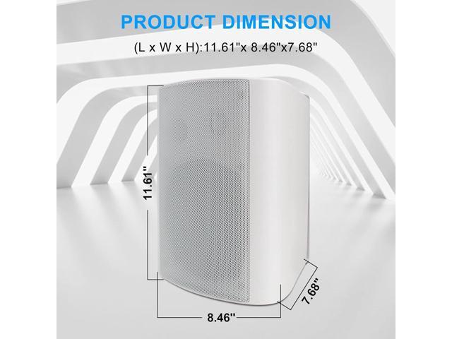 STUDIOFINIX 6.5 Inch Passive Indoor Outdoor Speakers Wired Waterproof with 800Watts, Wall Mount Speaker,for Patio,Covered Porch,Deck,Poolside(4...