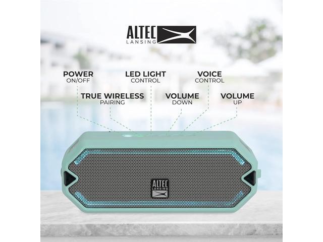 Altec Lansing - HydraJolt Wireless Bluetooth Speaker, Waterproof Portable Speakers with Built in Phone Charger and Lights, Everything Proof...
