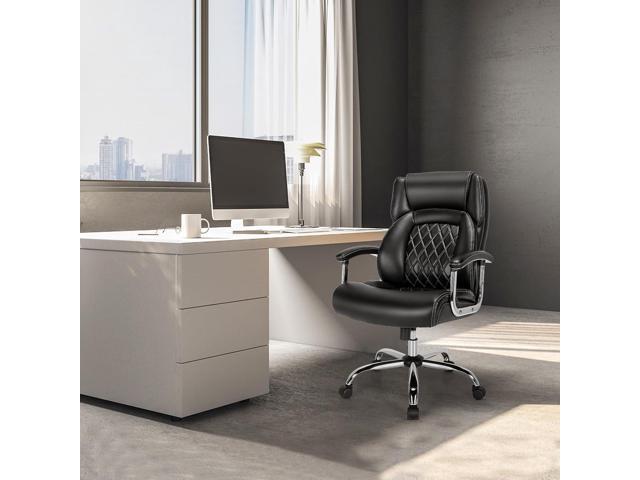 POWERSTONE Big and Tall Office Chair - 500LBS High Back Executive Desk Chair Adjustable PU Leather Computer Chair Home Office Extra Wide Swivel...