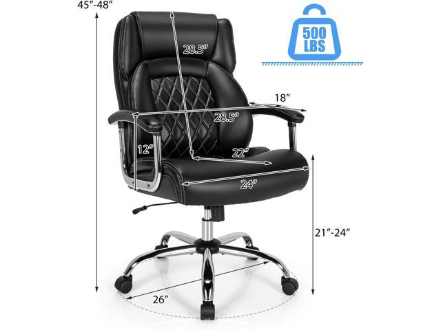 POWERSTONE Big and Tall Office Chair - 500LBS High Back Executive Desk Chair Adjustable PU Leather Computer Chair Home Office Extra Wide Swivel...