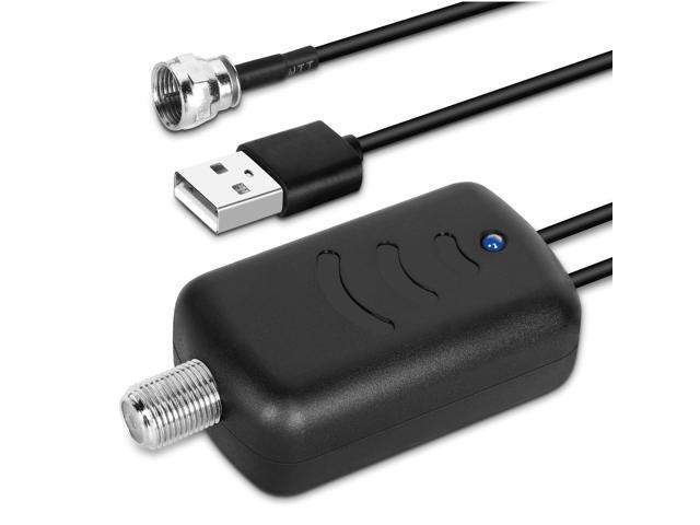 Indoor TV Antenna Amplifier Low Noise Antenna Signal Booster For HD TV Indoor Antenna Clears Up Pixelated Low-Strength Channels HD TV Digital VHF...